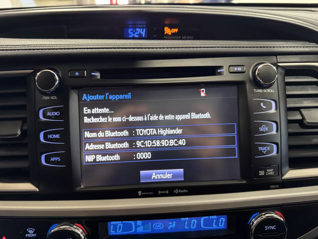 TOYOTA HIGHLANDER XLE 2017